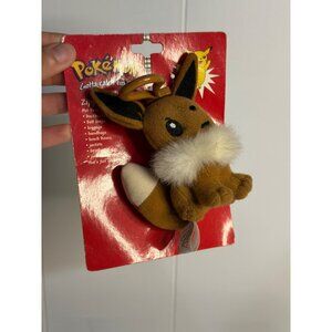 NEW 1999 Eevee Pokemon Gotta Catch 'Em All Zipper Pull Charm / Cartoon Accessory